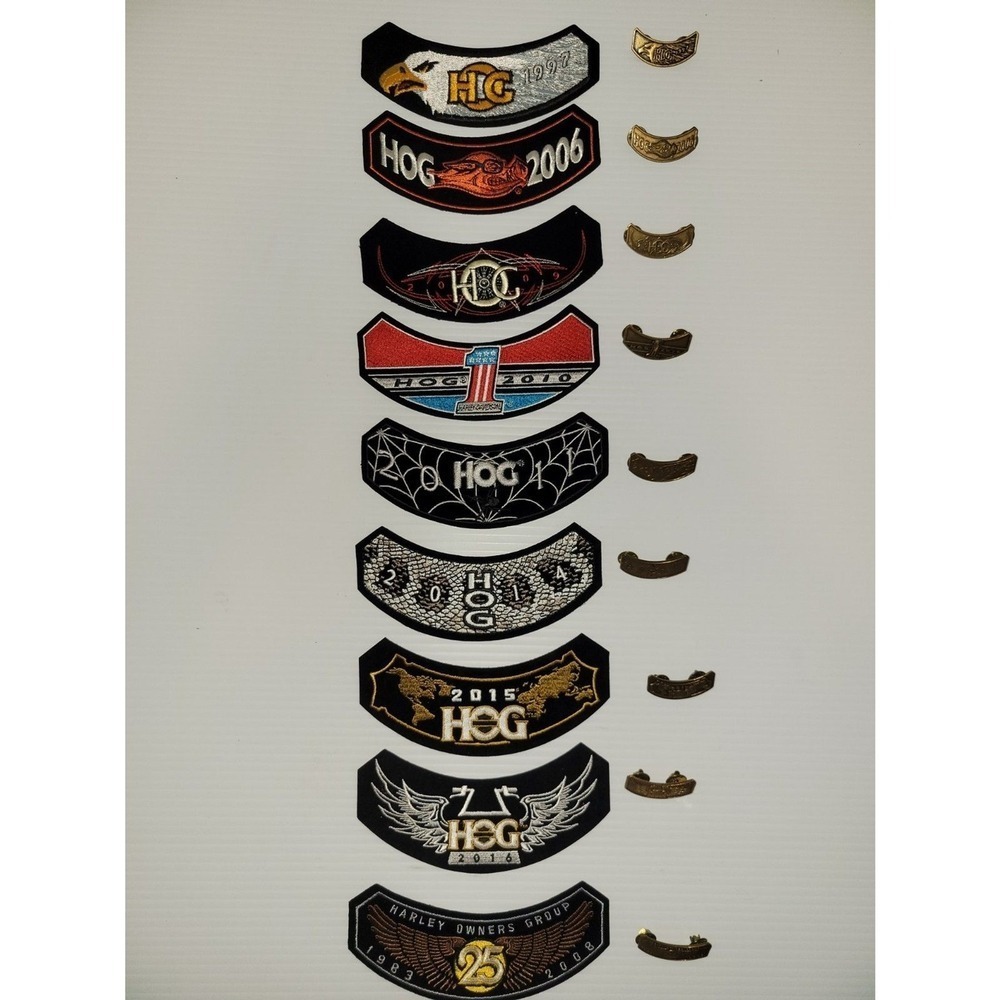Lot of Matching Harley Davidson Patches Pins‎